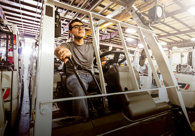 Forklift operator